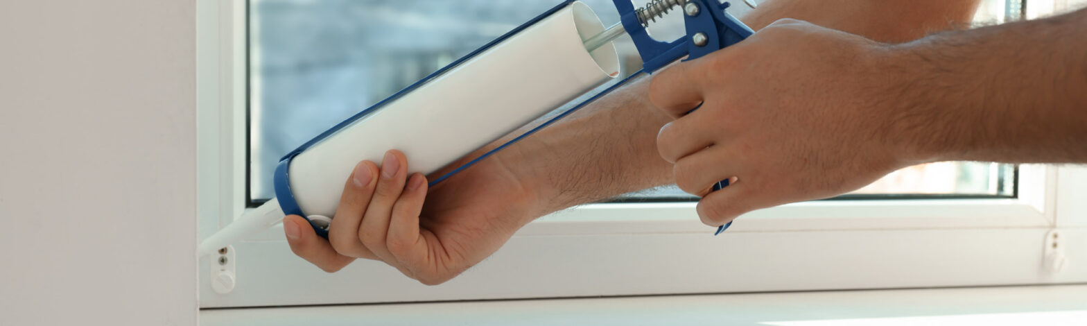 Caulking a window seal
