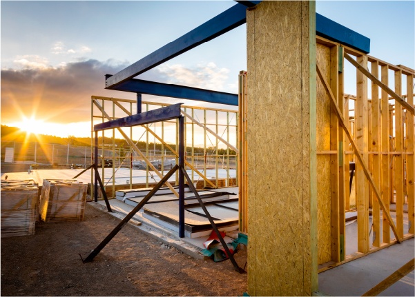frame of house being built