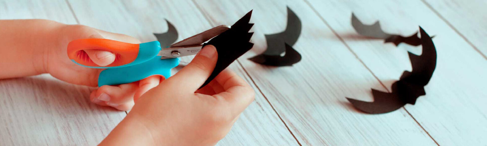crafting paper bats for front door decorations